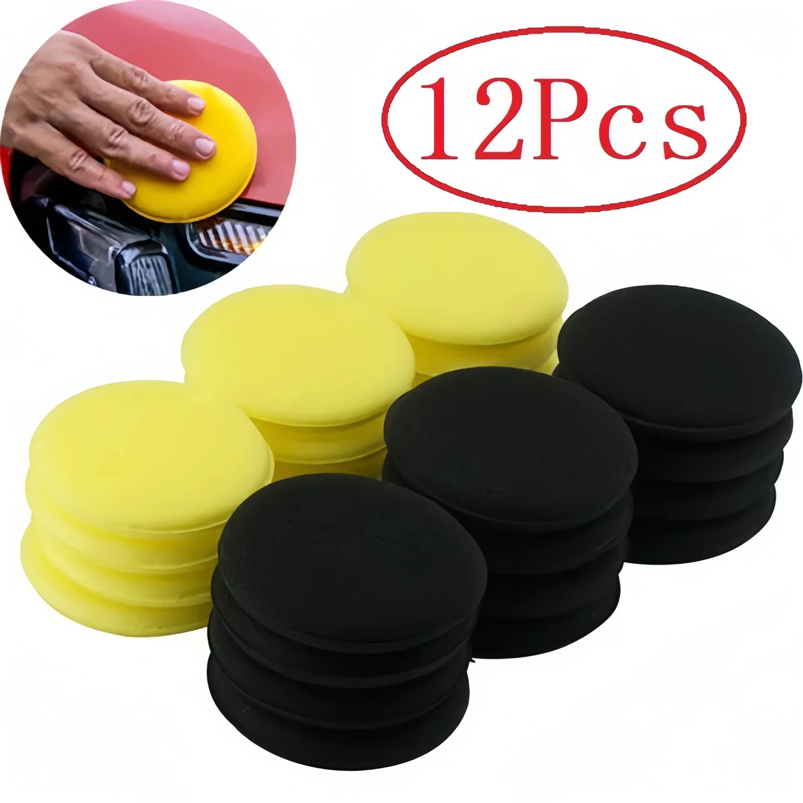 Lot de 12 éponges rondes en mo - Wax Applicator Pad avis et prix